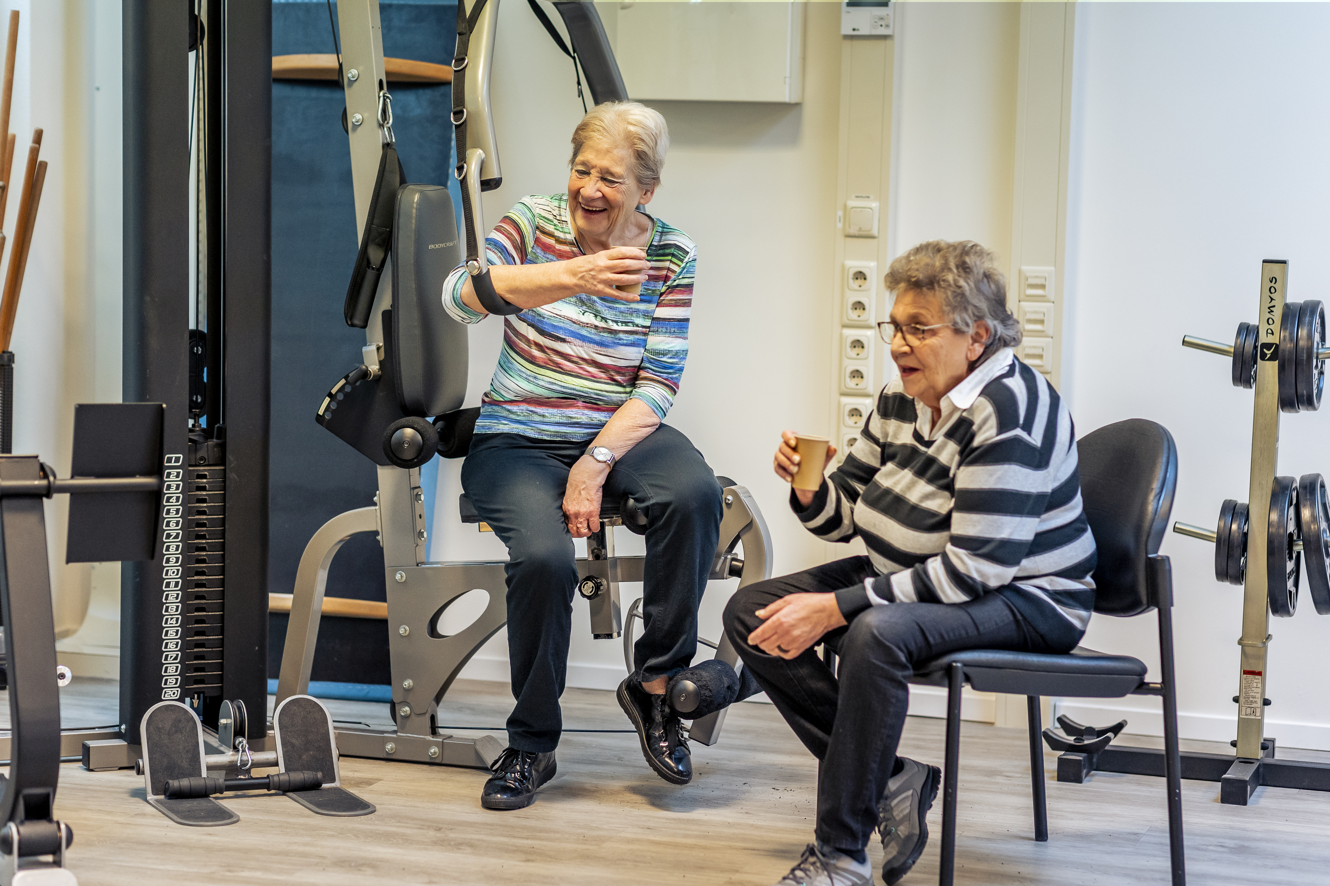 Gezellig koffie drinken na de les